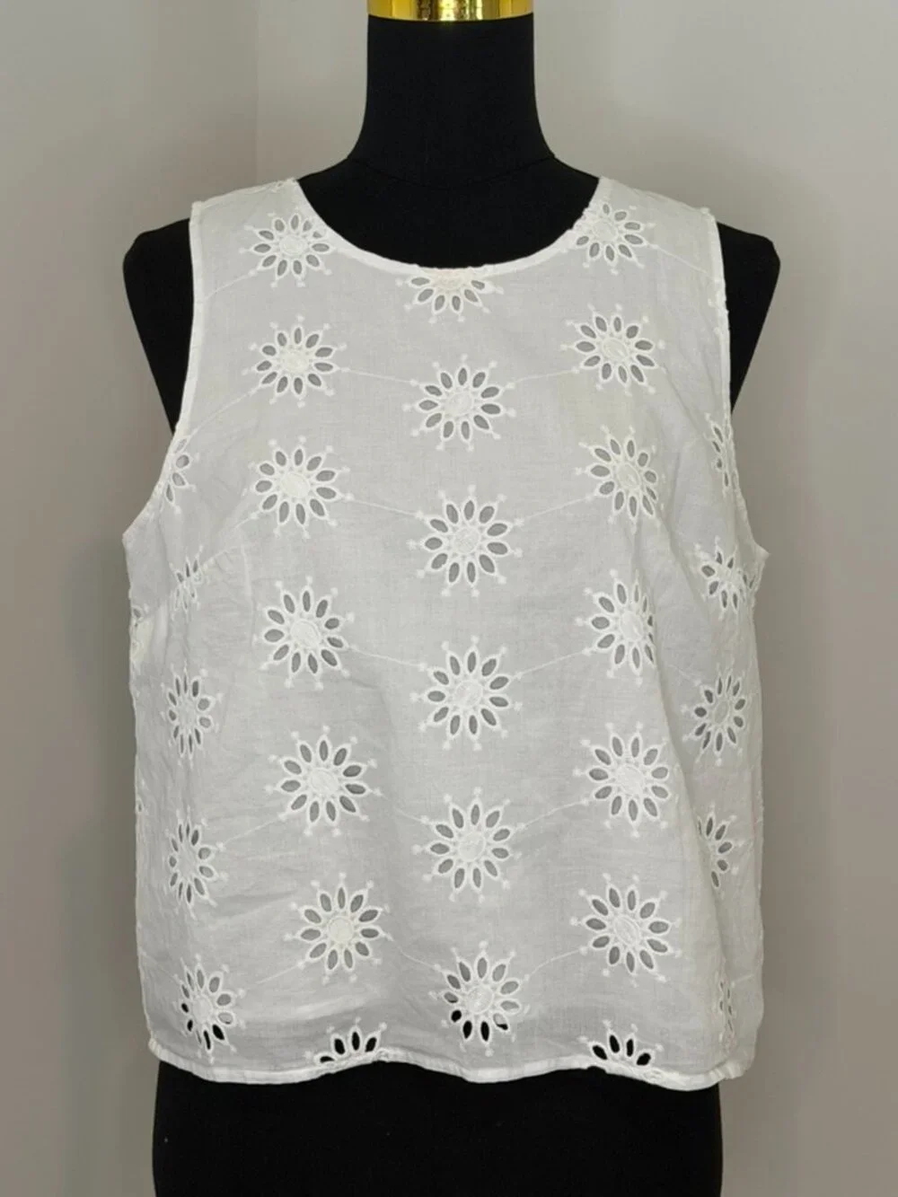 NWT (S) J. Crew Eyelet Top